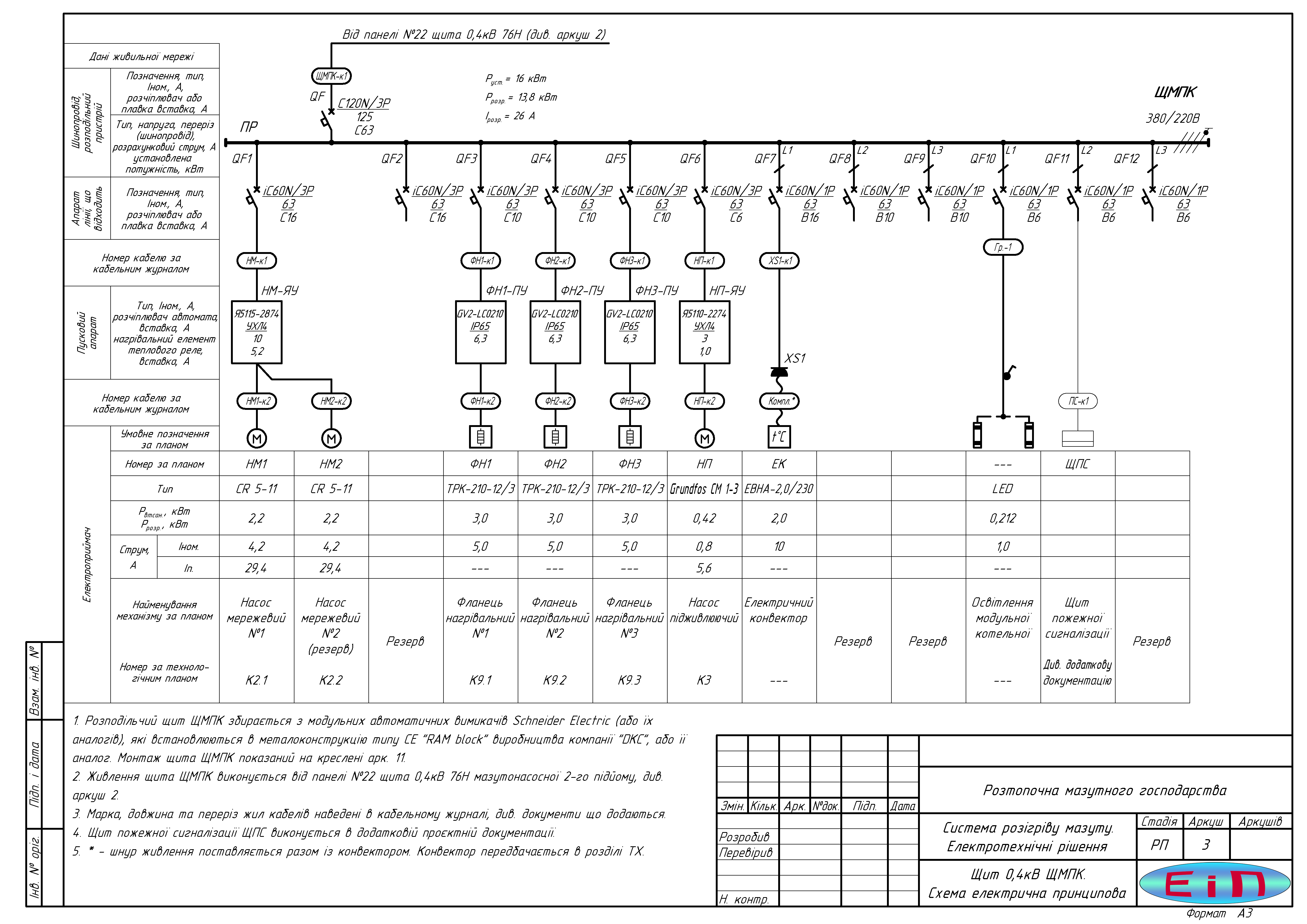 Схема електрична розподільча