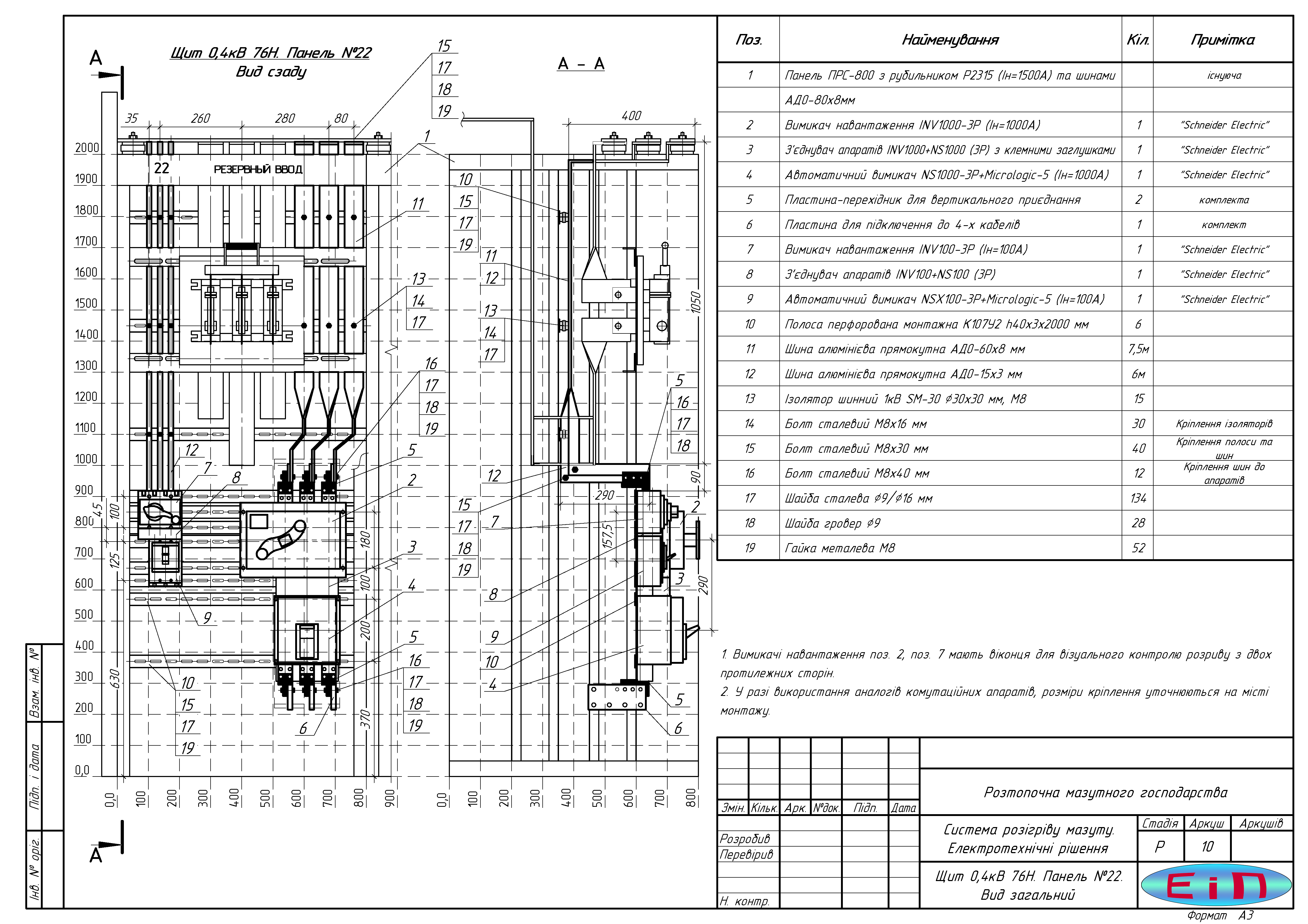 Щит електричний. Загальний вид